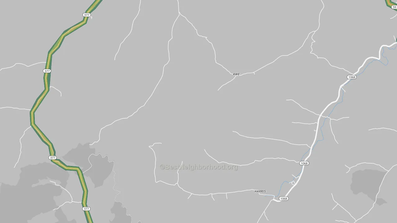 Harris, KY Map of Noise Levels in Harris