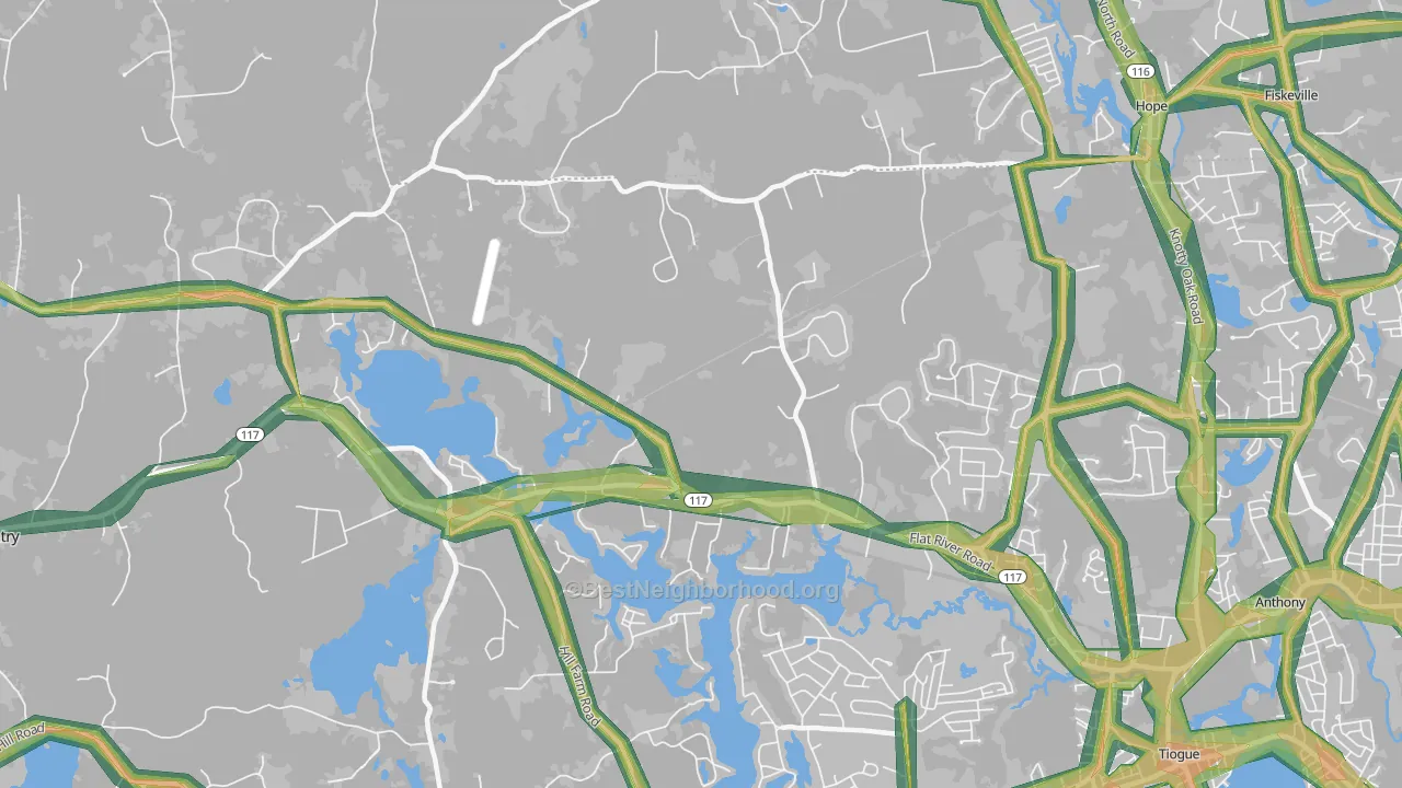 Harris, RI Map of Noise Levels in Harris