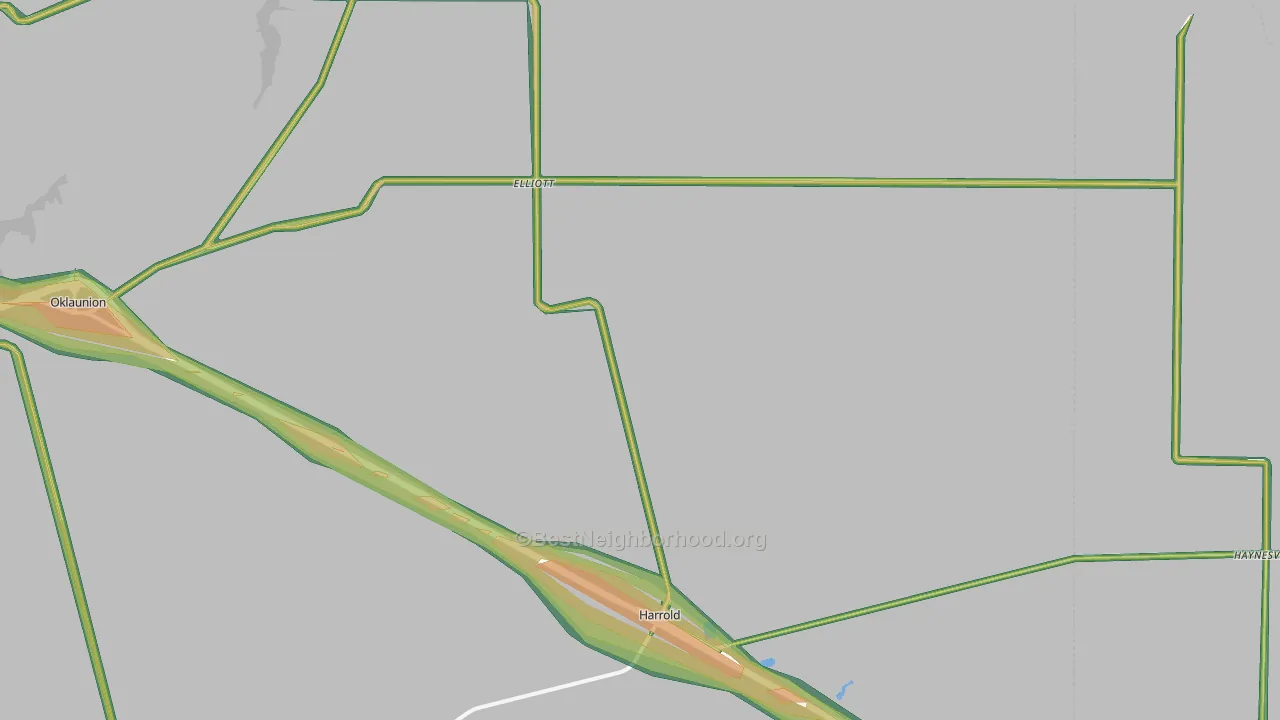 Harrold, TX Map of Noise Levels in Harrold