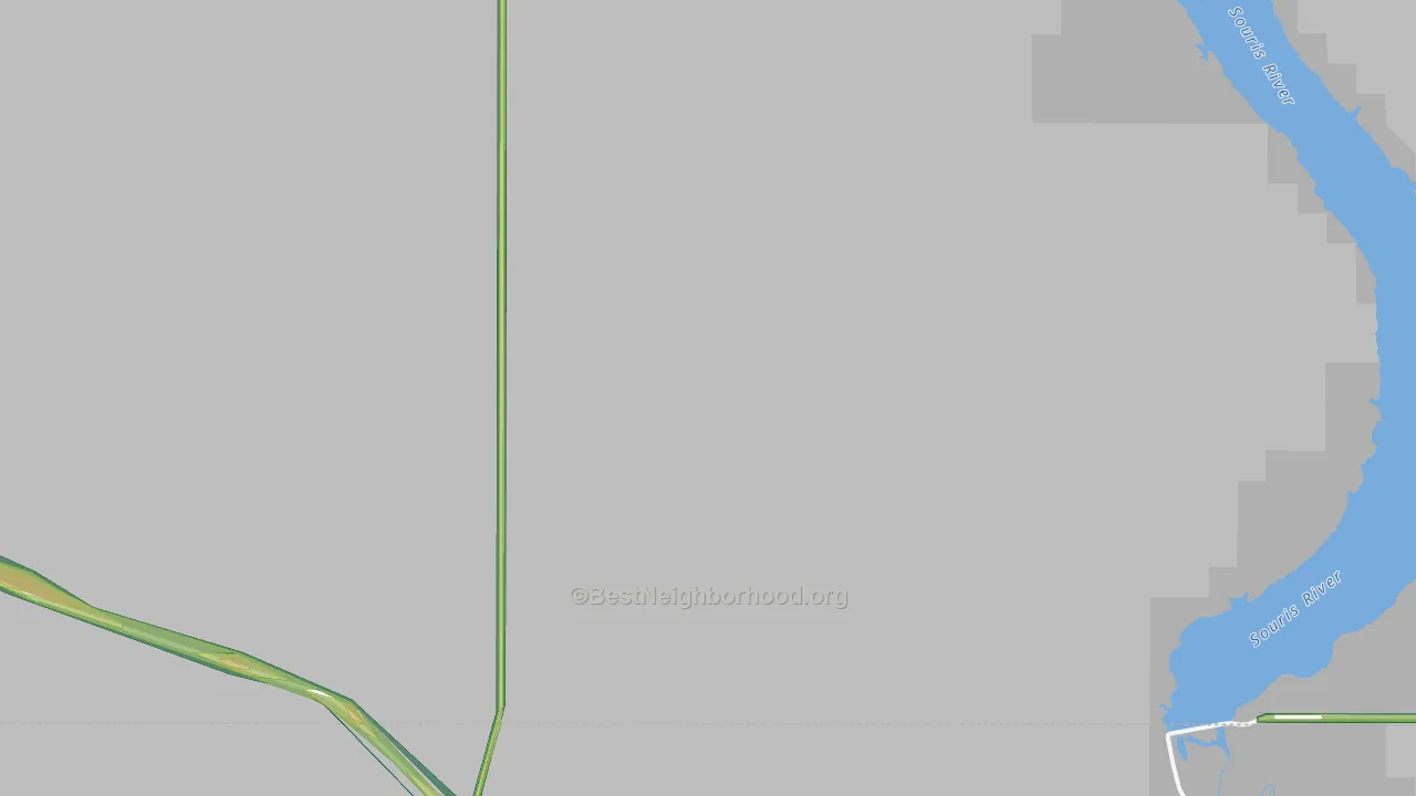 Hartland, ND Map of Noise Levels in Hartland