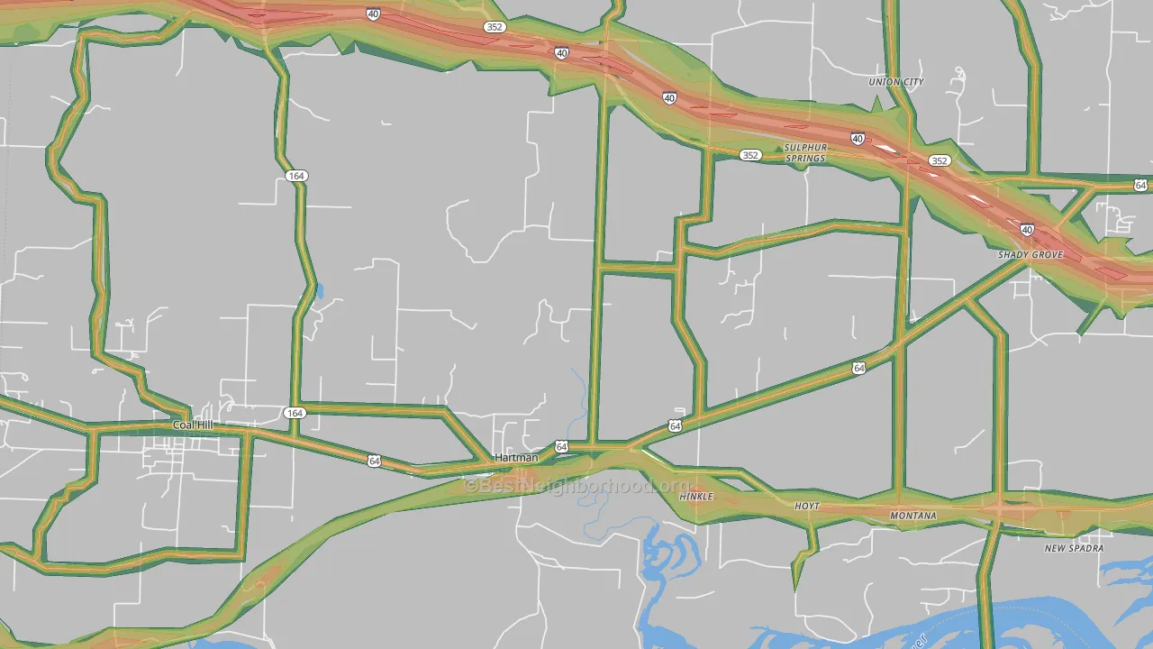Hartman, AR Map of Noise Levels in Hartman