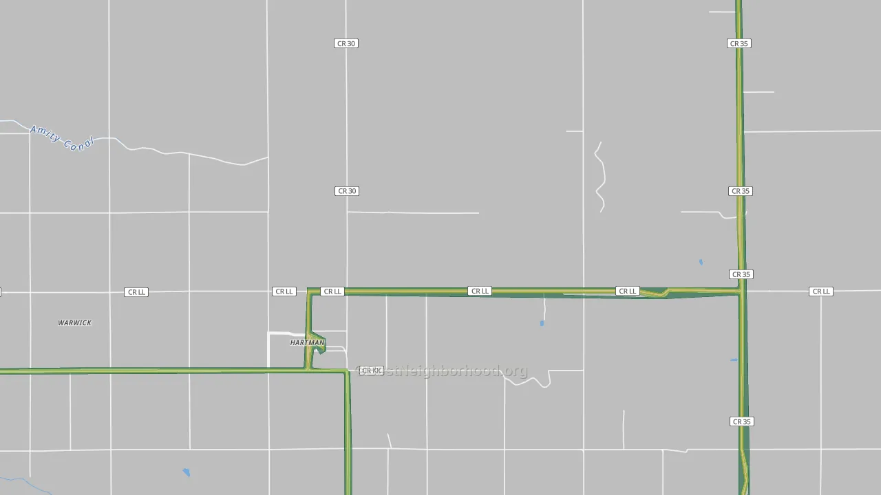 Hartman, CO Map of Noise Levels in Hartman