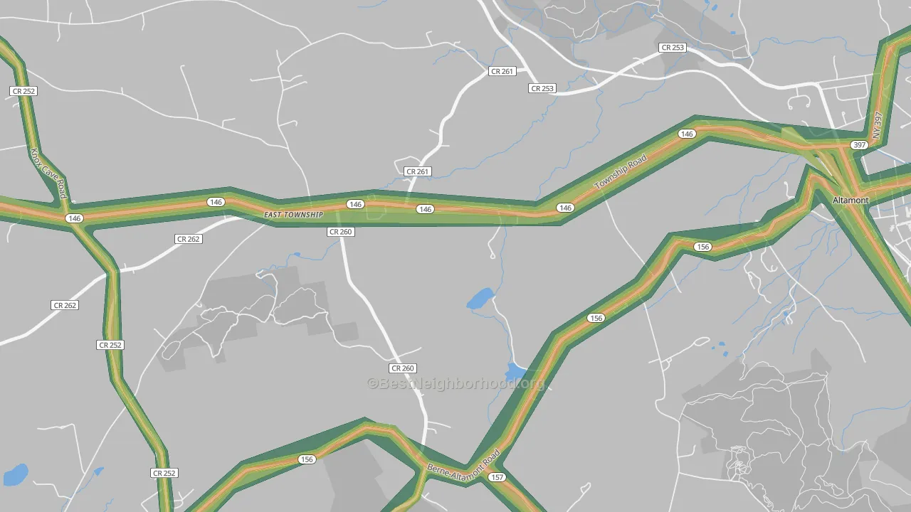 Hartmans Corners, NY Map of Noise Levels in Hartmans Corners