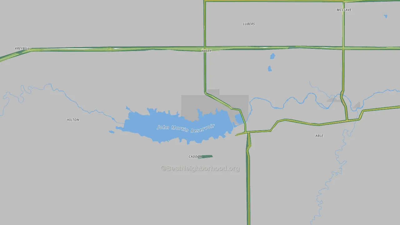 Hasty, CO Map of Noise Levels in Hasty