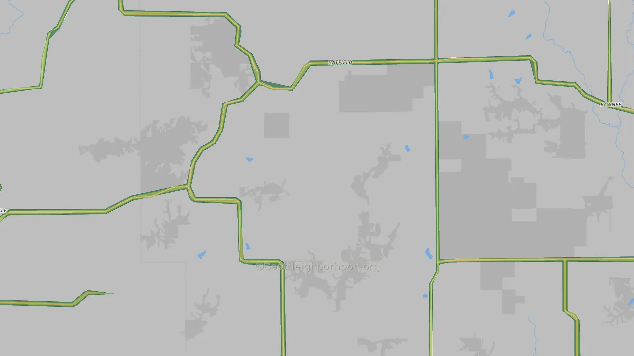Hatfield, MO Map of Noise Levels in Hatfield
