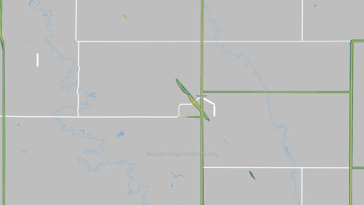 Hatton, ND Map of Noise Levels in Hatton