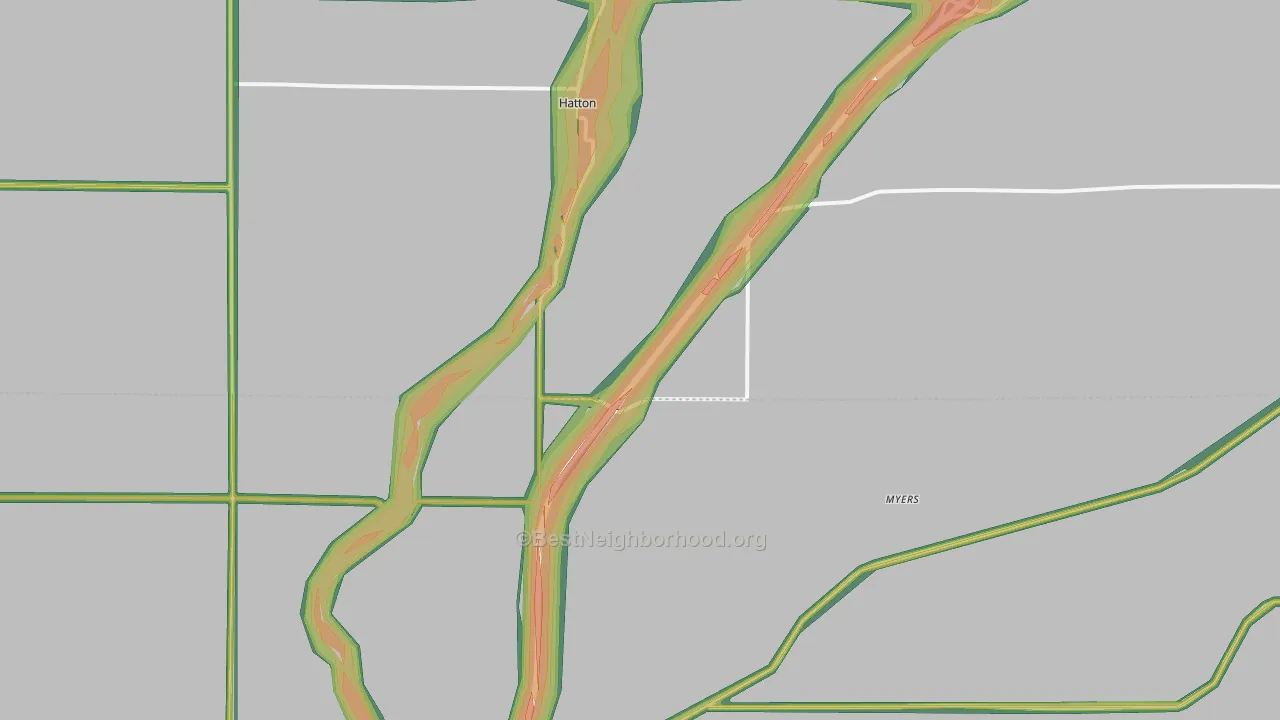 Hatton, WA Map of Noise Levels in Hatton