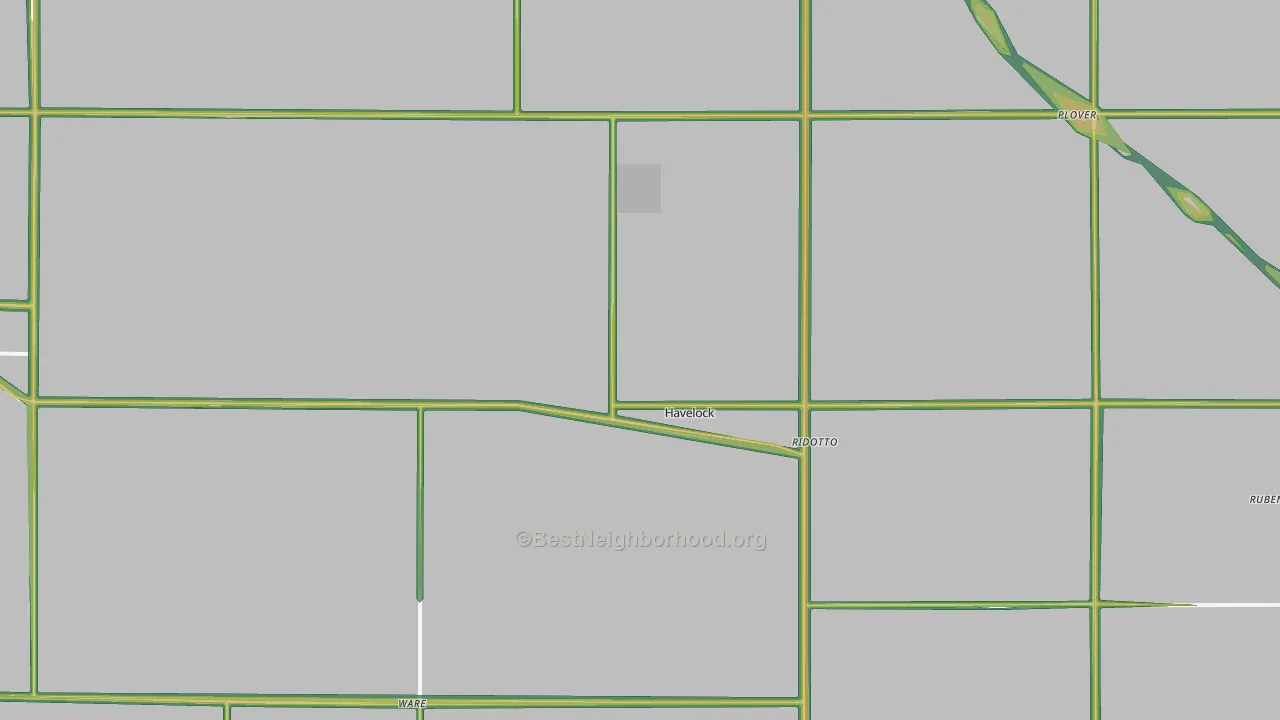 Havelock, IA Map of Noise Levels in Havelock