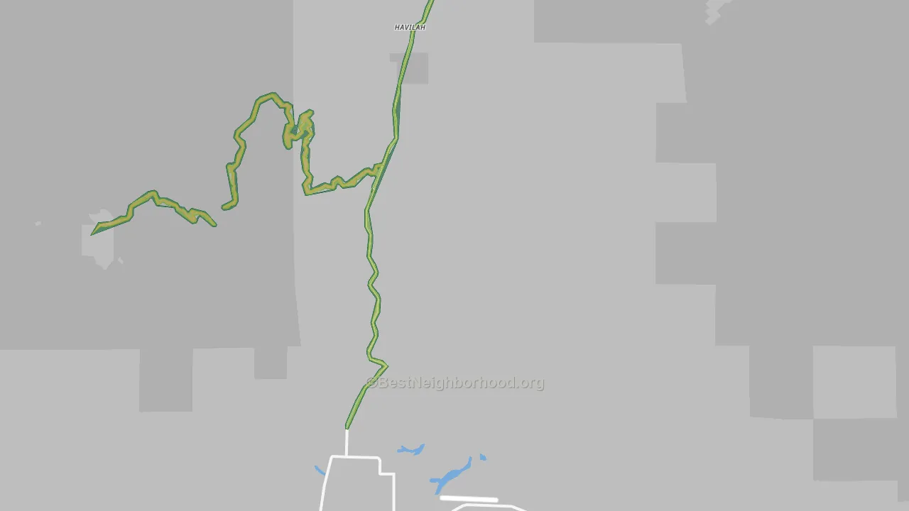 Havilah, CA Map of Noise Levels in Havilah