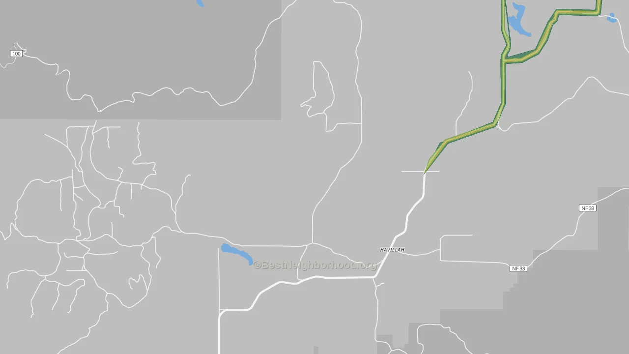 Havillah, WA Map of Noise Levels in Havillah
