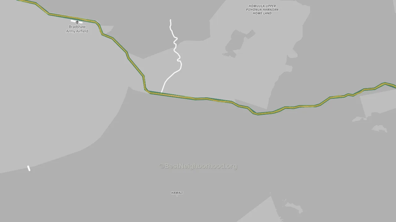 Hawaii County, HI Map of Noise Levels in Hawaii County