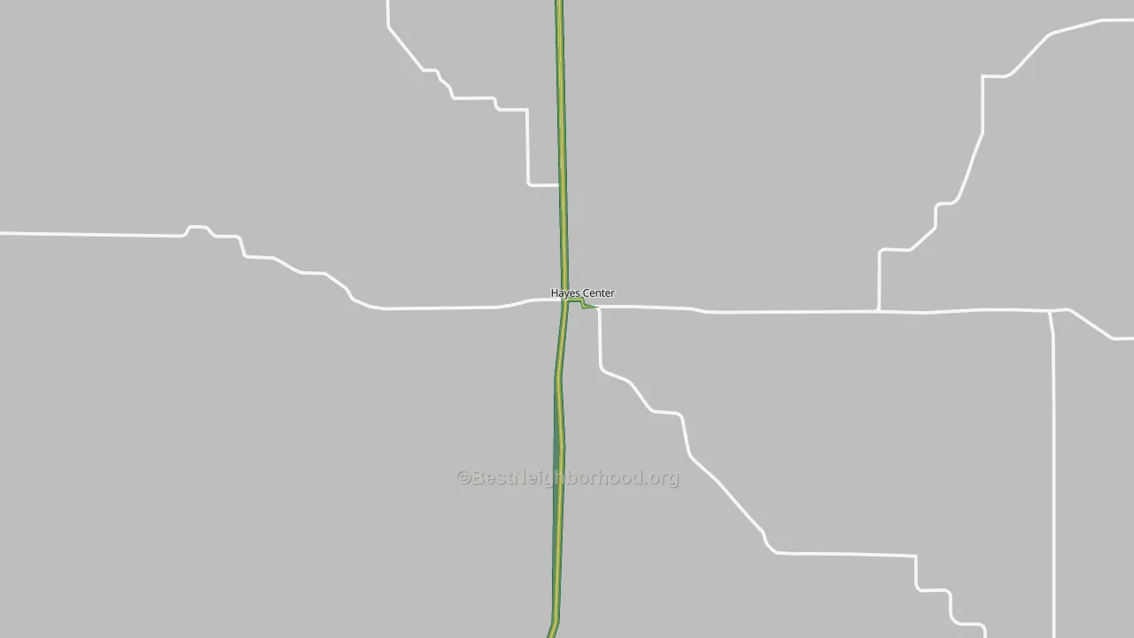 Hayes Center, NE Map of Noise Levels in Hayes Center