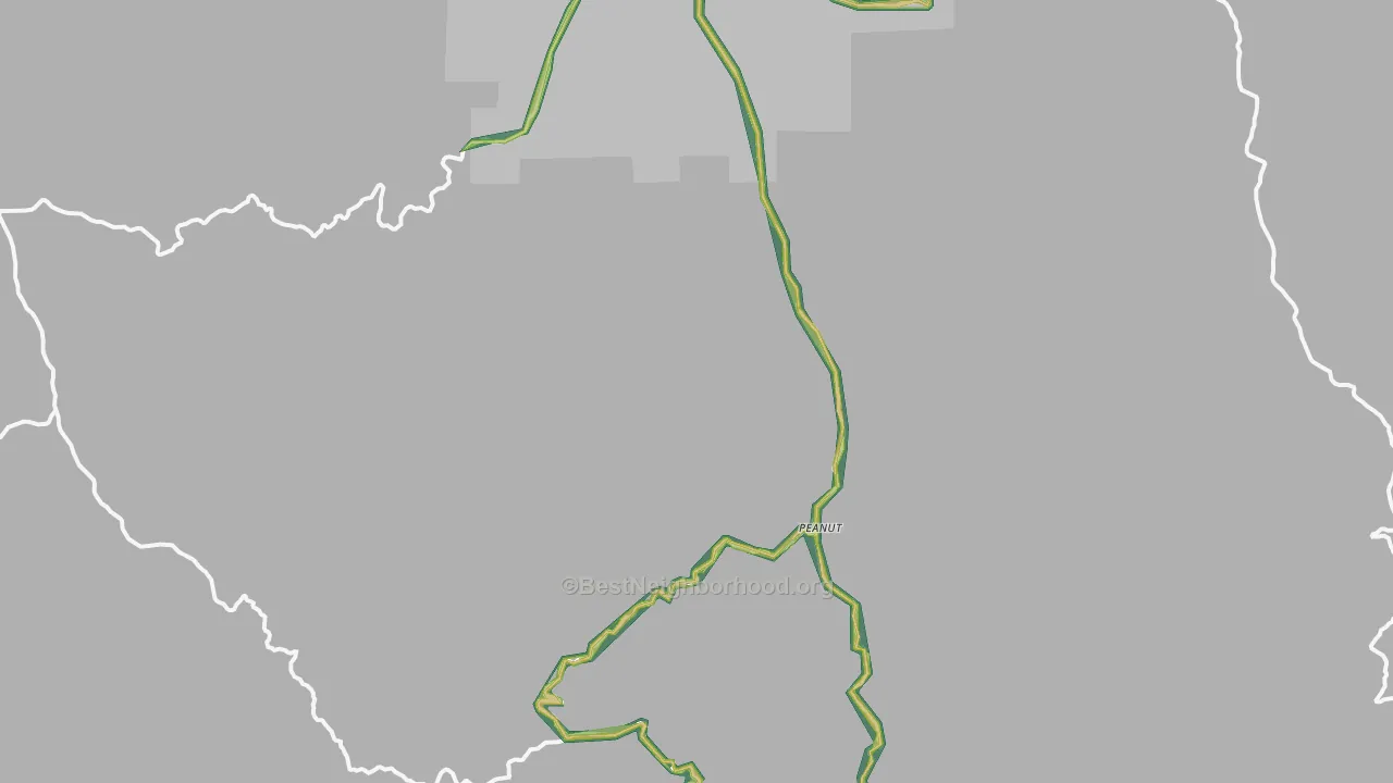 Hayfork, CA Map of Noise Levels in Hayfork