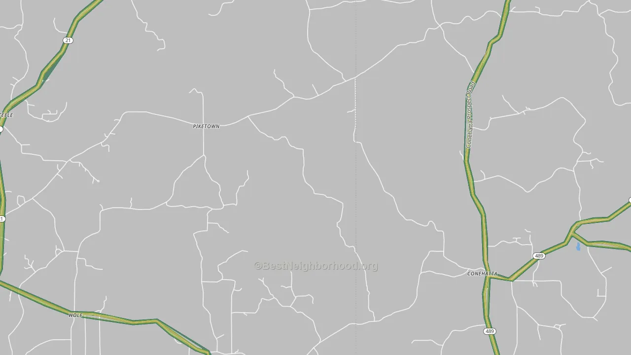 Hays, MS Map of Noise Levels in Hays