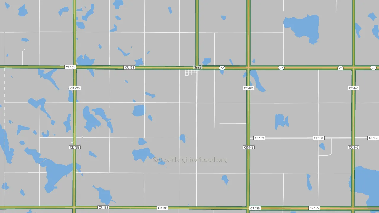Hazel, SD Map of Noise Levels in Hazel