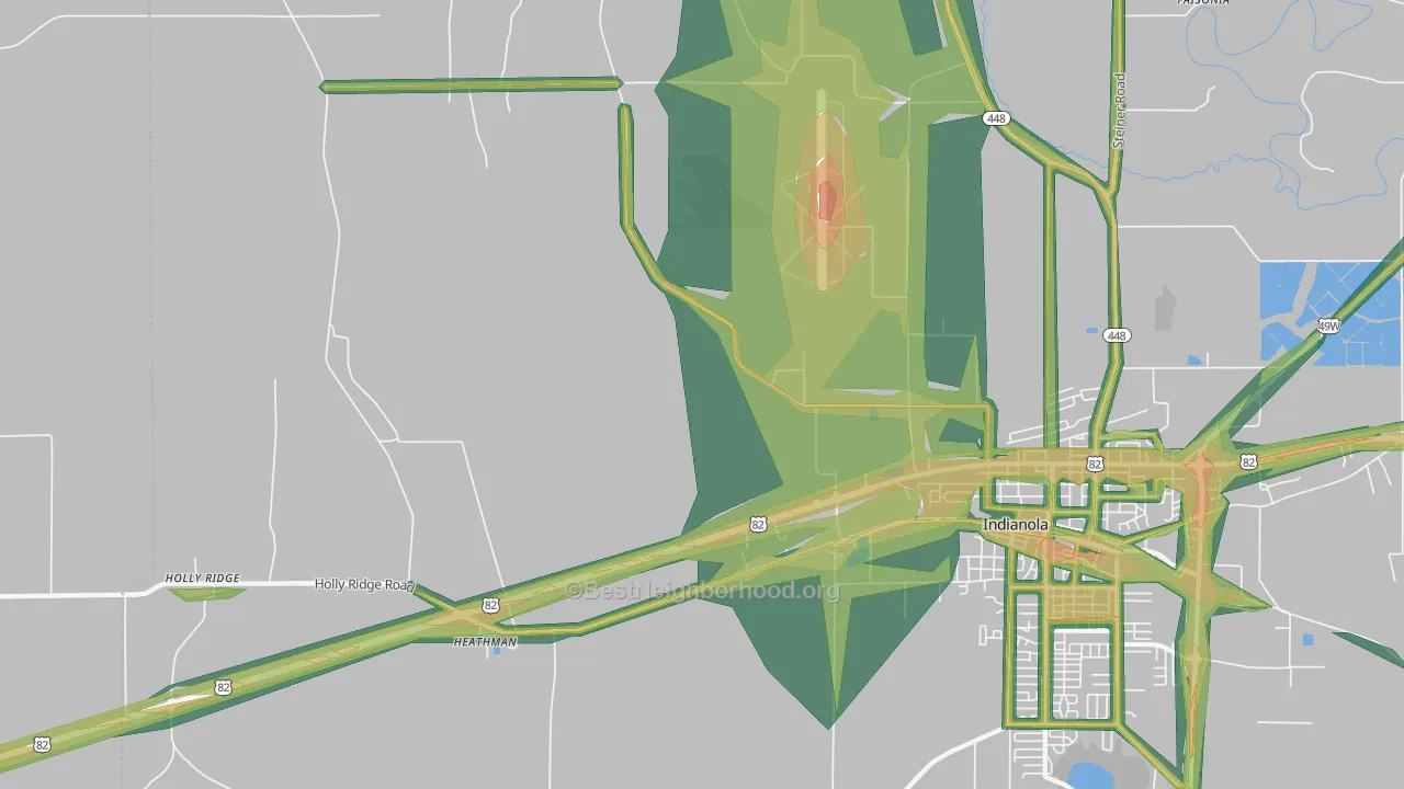 Heathman, MS Map of Noise Levels in Heathman