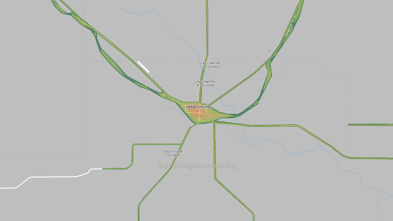 Hebbronville, TX Map of Noise Levels in Hebbronville