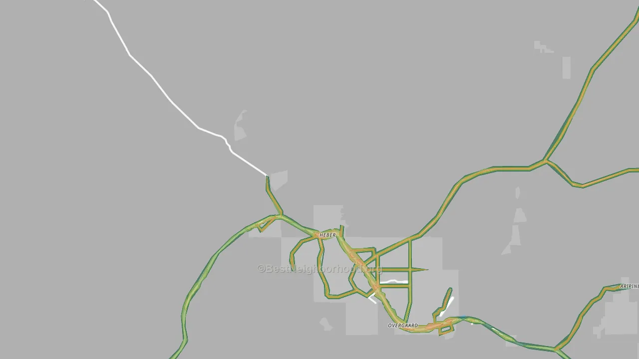 Heber, AZ Map of Noise Levels in Heber