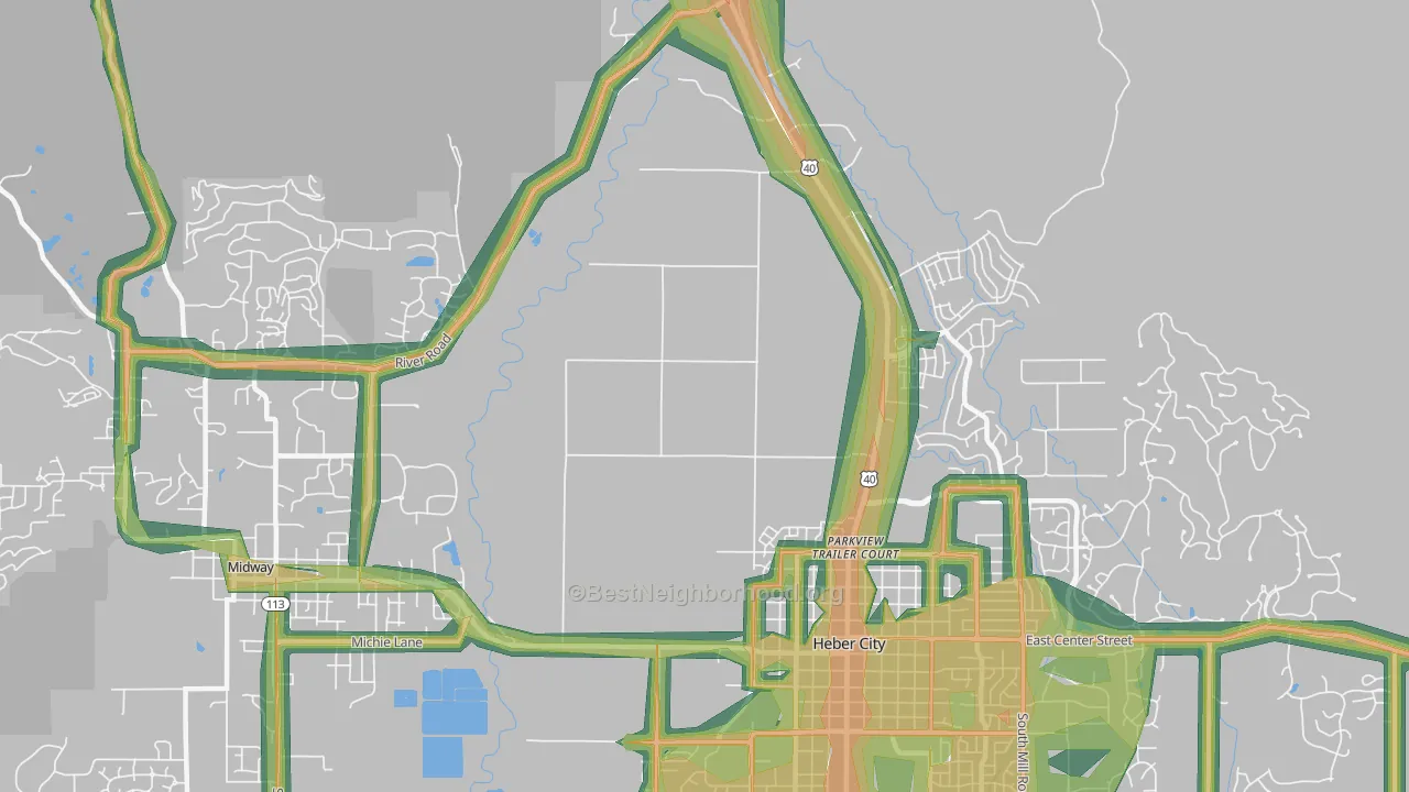 Heber, UT Map of Noise Levels in Heber