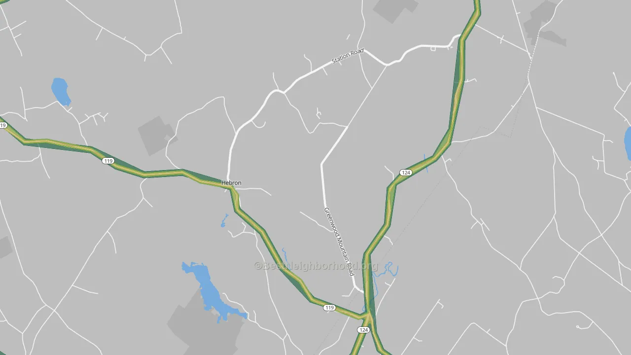 Hebron, ME Map of Noise Levels in Hebron