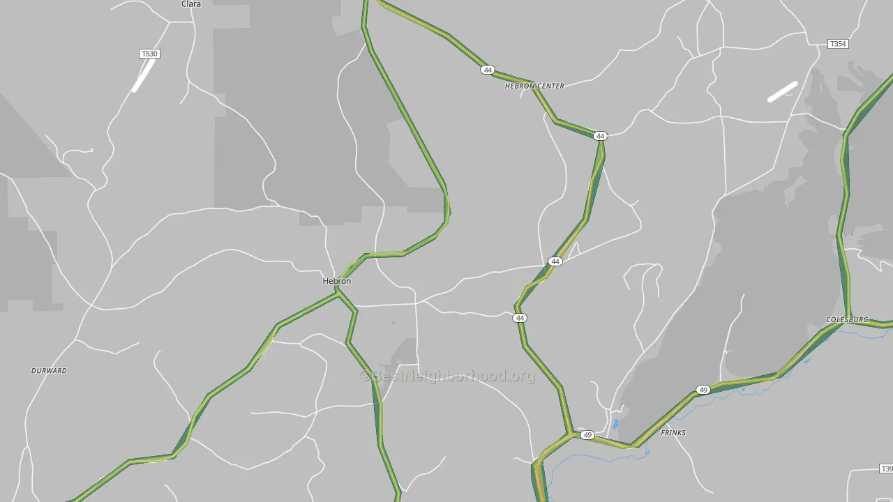 Hebron, PA Map of Noise Levels in Hebron