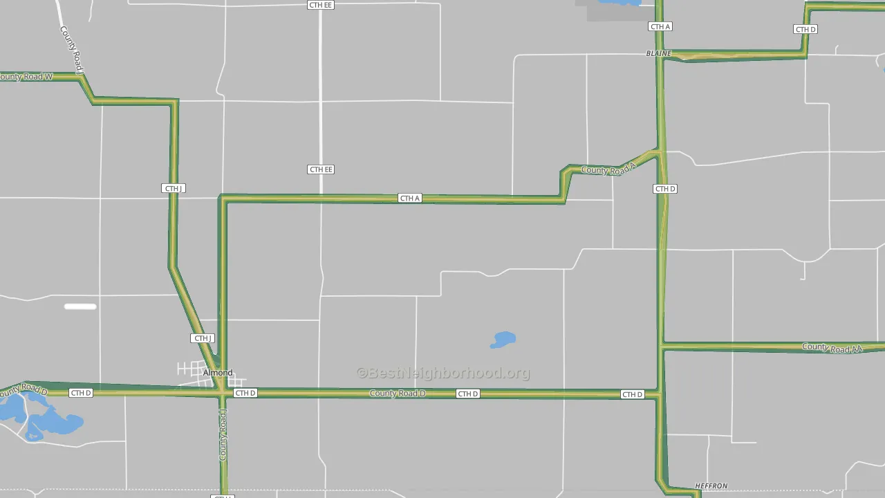 Heffron, WI Map of Noise Levels in Heffron