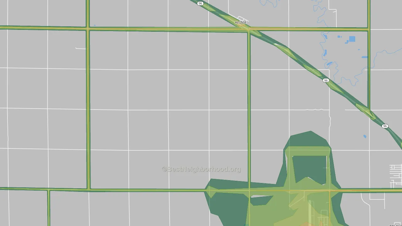 Heizer, KS Map of Noise Levels in Heizer