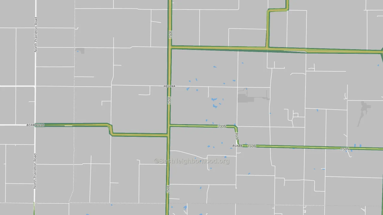 Helena, IL Map of Noise Levels in Helena
