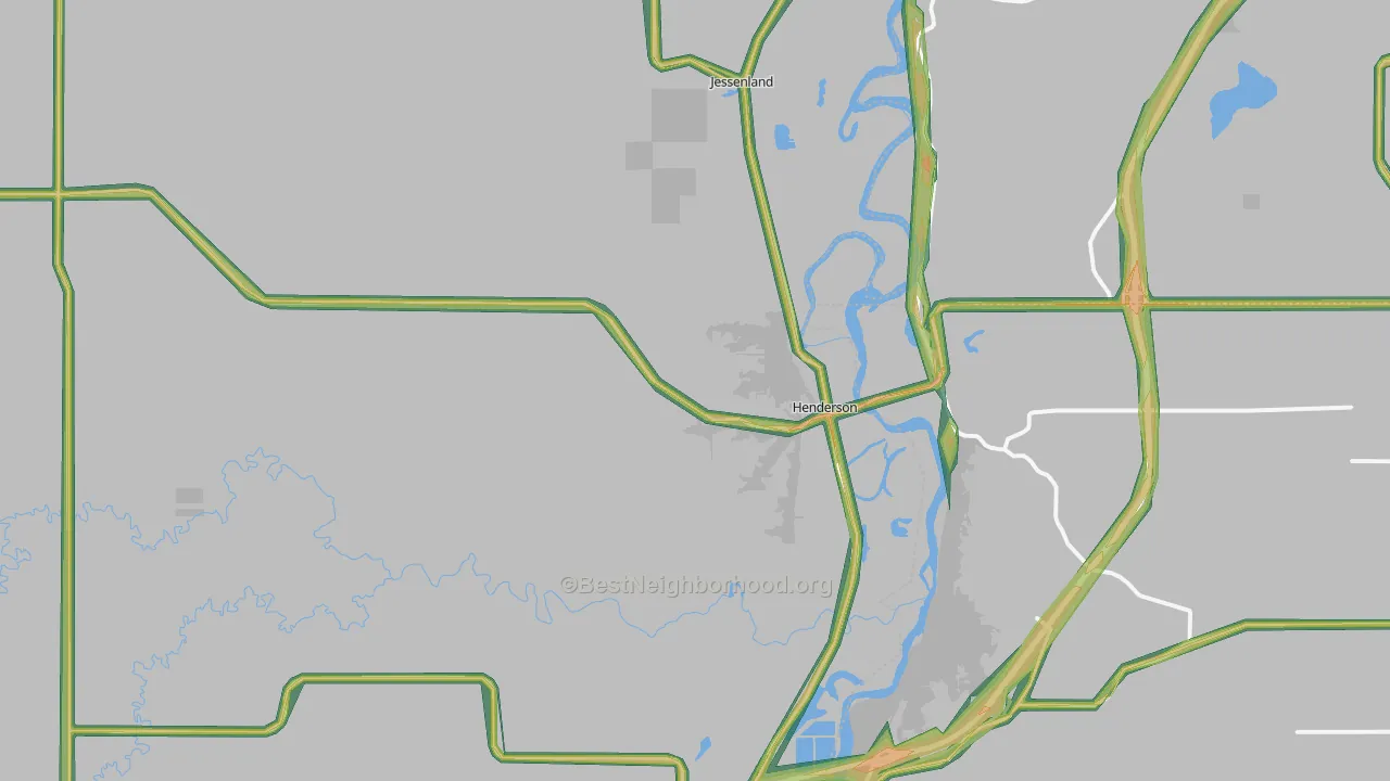 Henderson, MN Map of Noise Levels in Henderson