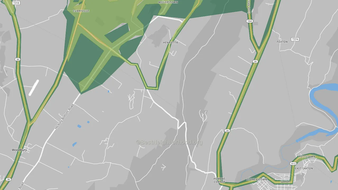 Henrietta, PA Map of Noise Levels in Henrietta