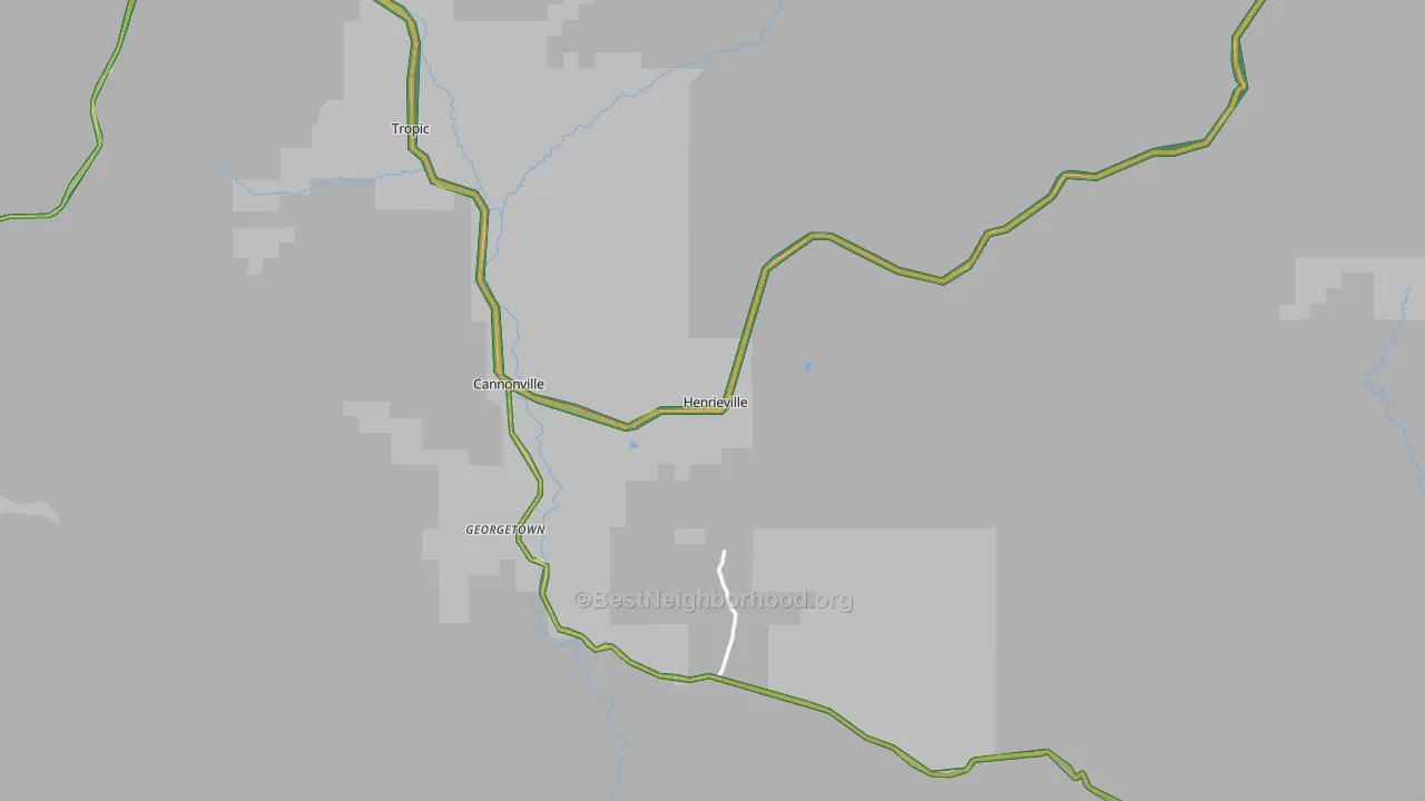 Henrieville, UT Map of Noise Levels in Henrieville