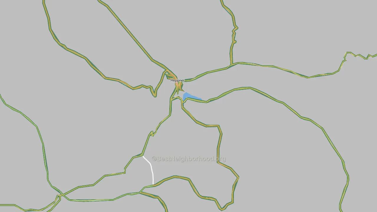 Heppner, OR Map of Noise Levels in Heppner