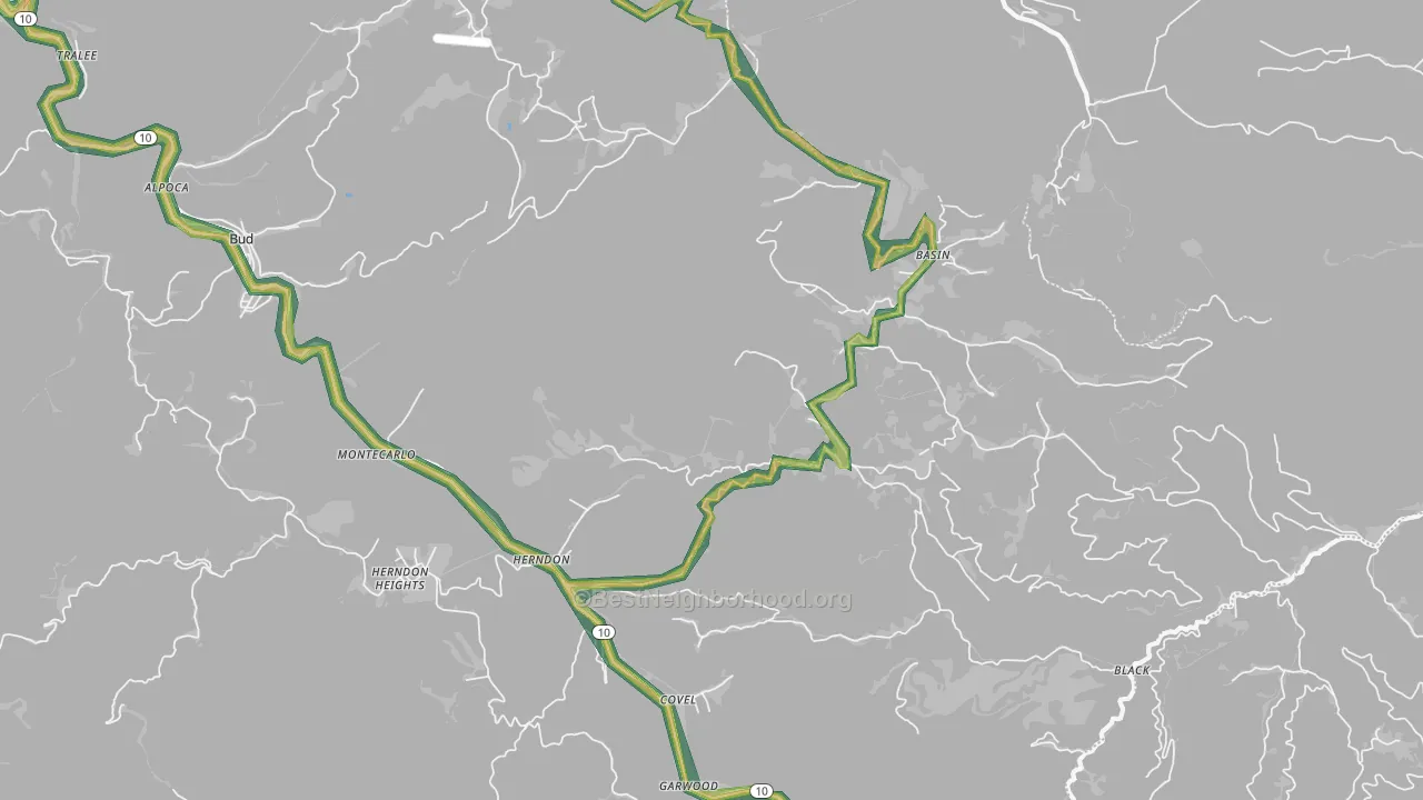 Herndon, WV Map of Noise Levels in Herndon
