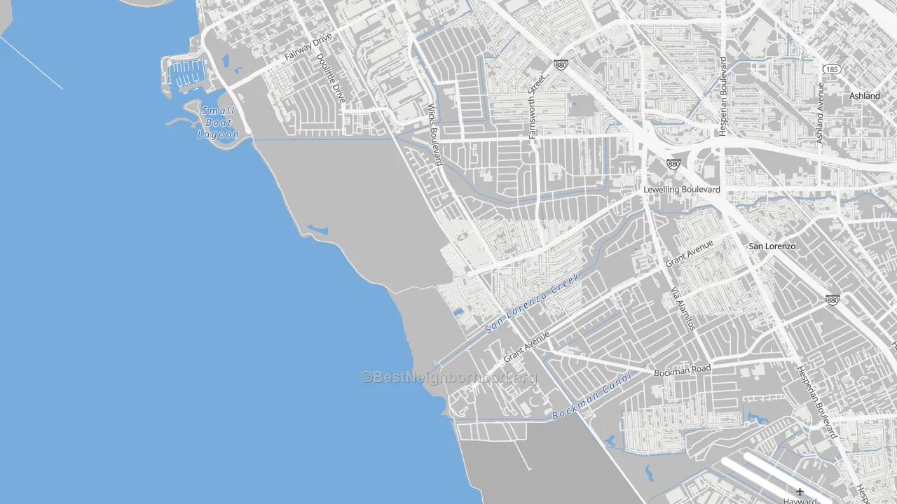 Heron Bay, San Leandro, CA Map of Noise Levels in Heron Bay