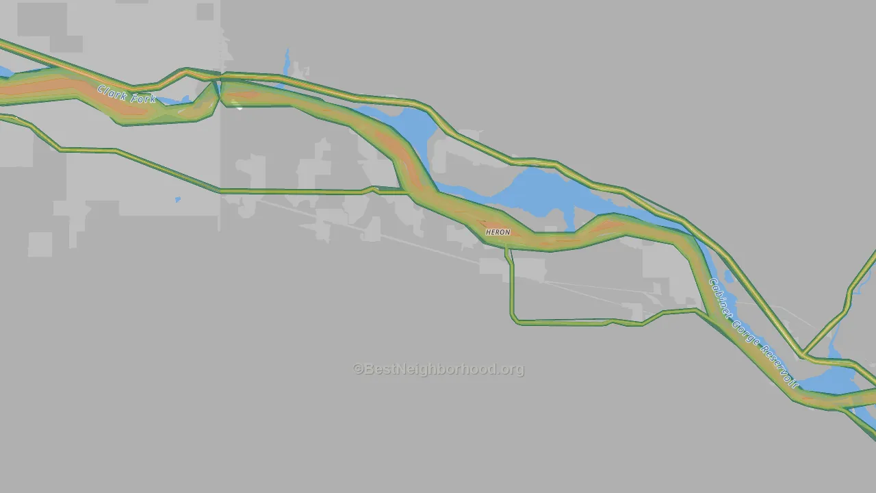 Heron, MT Map of Noise Levels in Heron