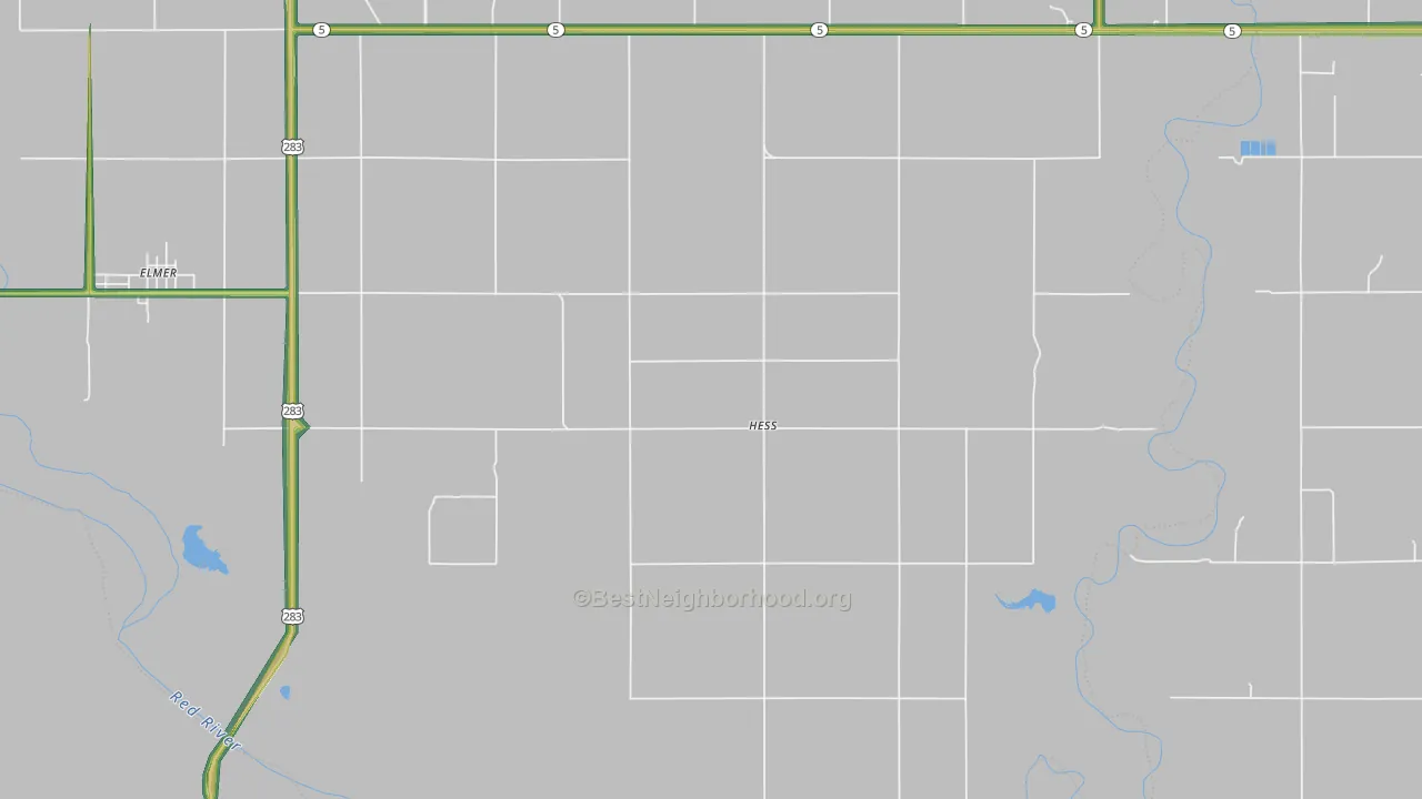 Hess, OK Map of Noise Levels in Hess