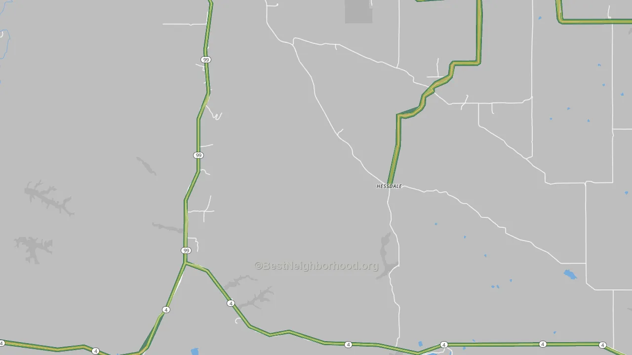 Hessdale, KS Map of Noise Levels in Hessdale