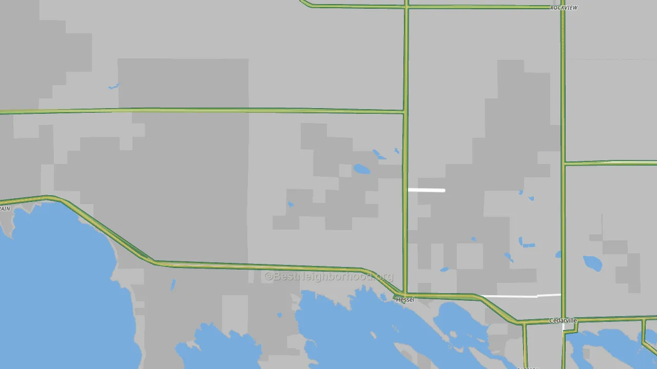 Hessel, MI Map of Noise Levels in Hessel