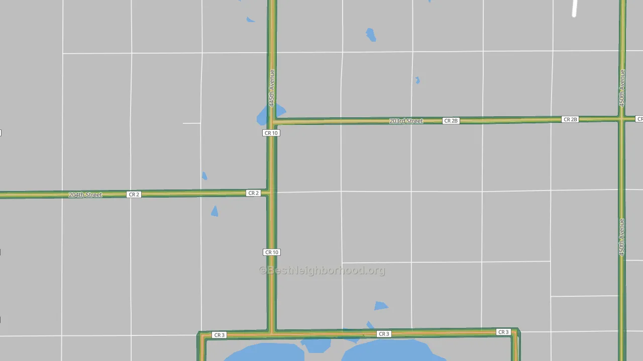 Hetland, SD Map of Noise Levels in Hetland