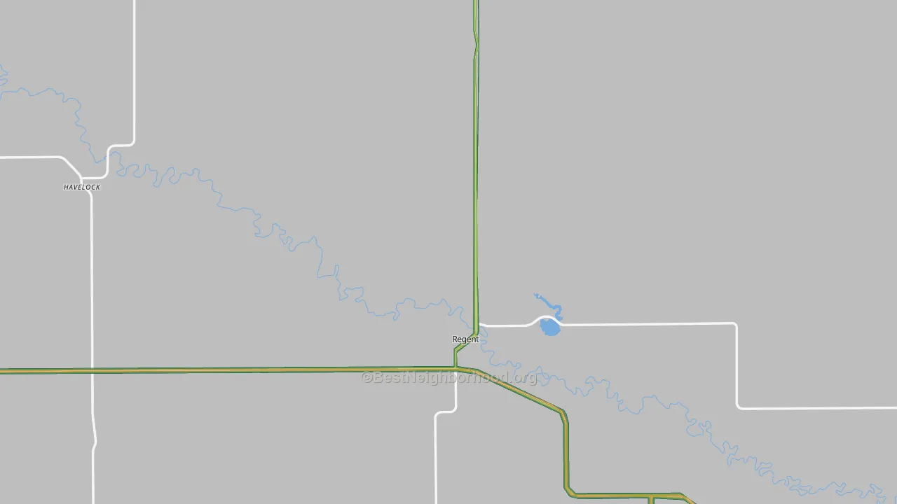 Hettinger County, ND Map of Noise Levels in Hettinger County