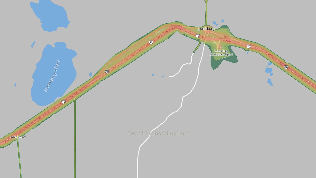 Hidalgo County, NM Map of Noise Levels in Hidalgo County