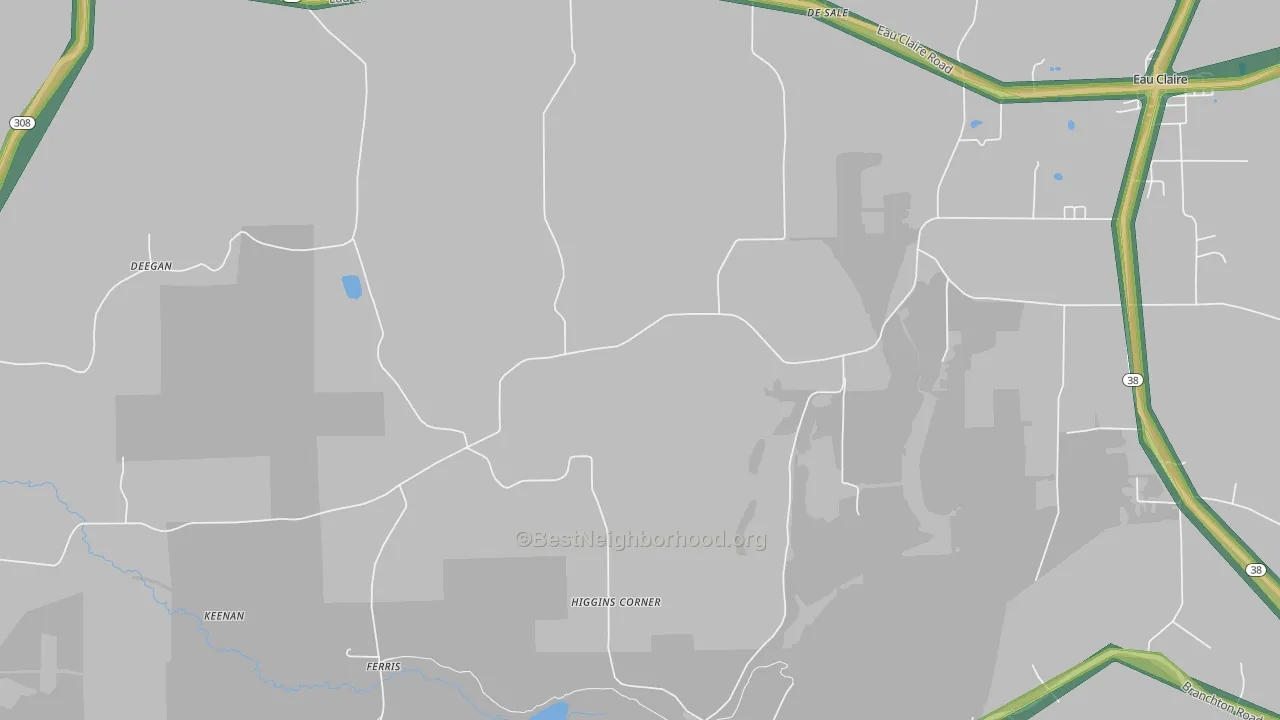 Higgins Corners, PA Map of Noise Levels in Higgins Corners