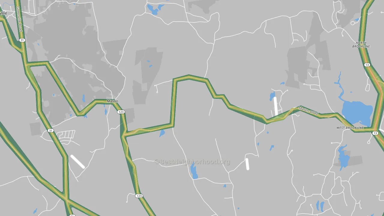 High Bridge, NH Map of Noise Levels in High Bridge