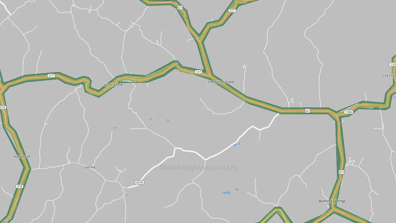 High Knob, KY Map of Noise Levels in High Knob