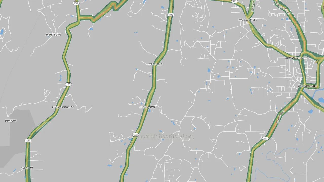 High Point, GA Map of Noise Levels in High Point