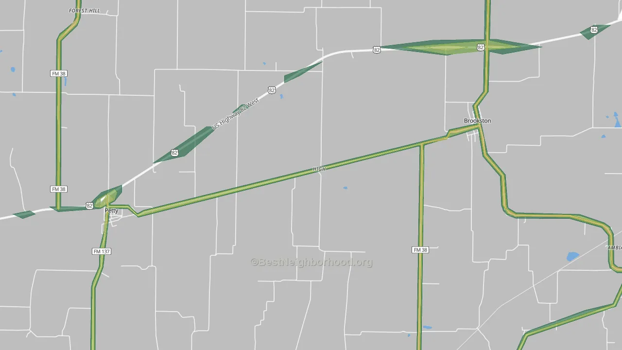 High, TX Map of Noise Levels in High