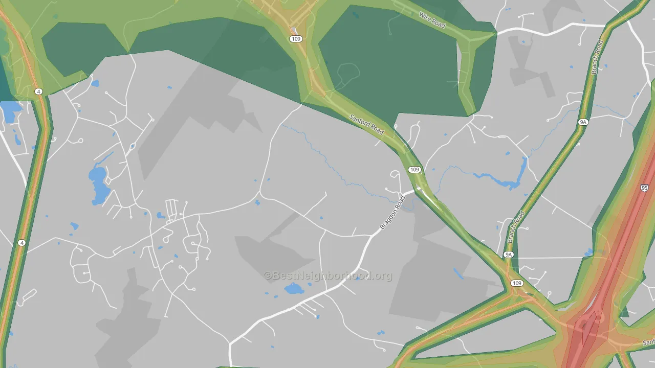 Highpine, ME Map of Noise Levels in Highpine