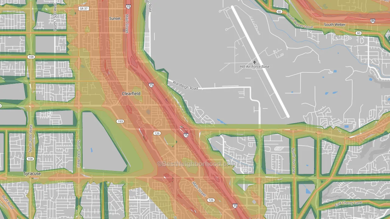 Hill Afb, UT Map of Noise Levels in Hill Afb
