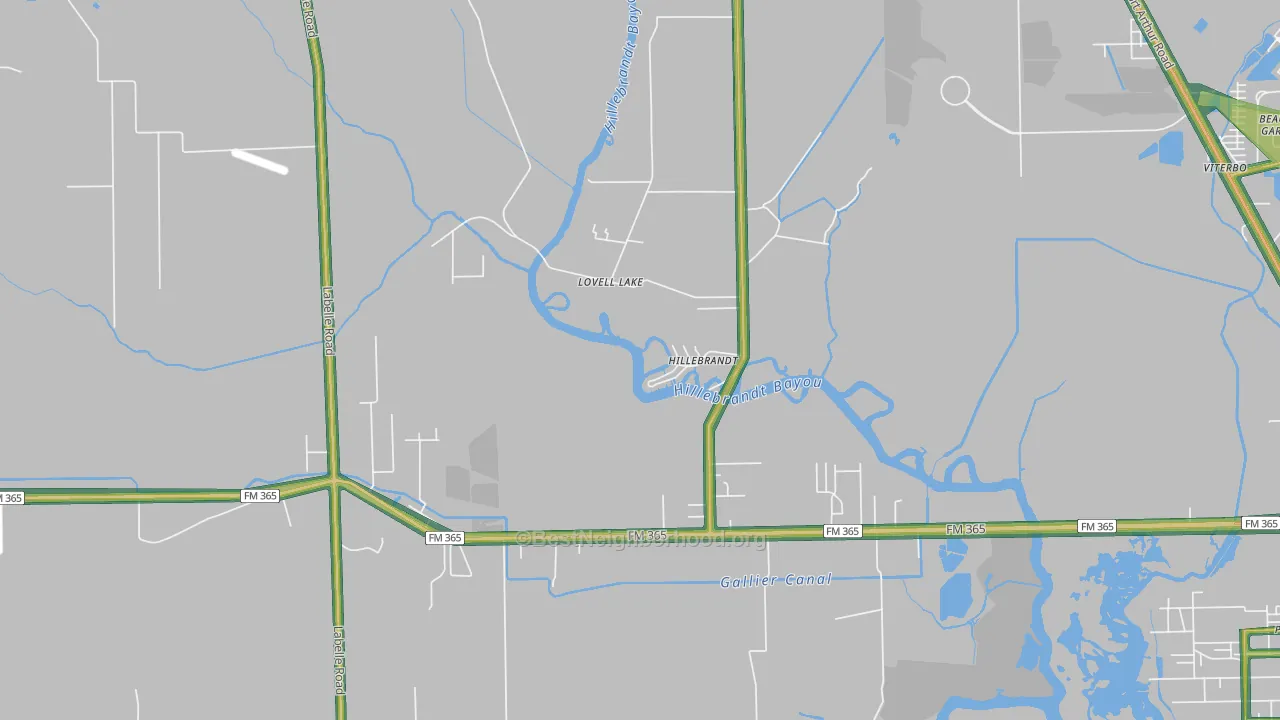 Hillebrandt, TX Map of Noise Levels in Hillebrandt