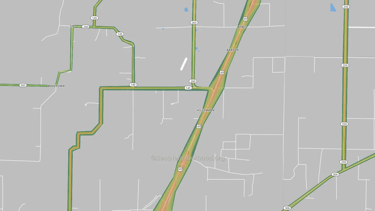 Hillemann, AR Map of Noise Levels in Hillemann